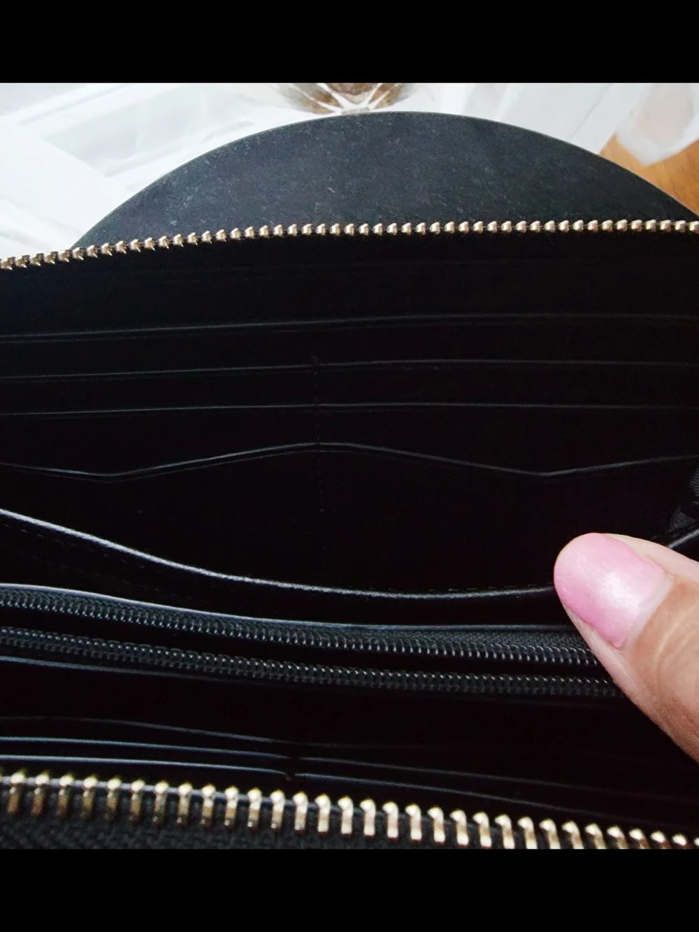 Kate Spade Staci Large Continental Wallet Black Saffiano Leather Zip Around